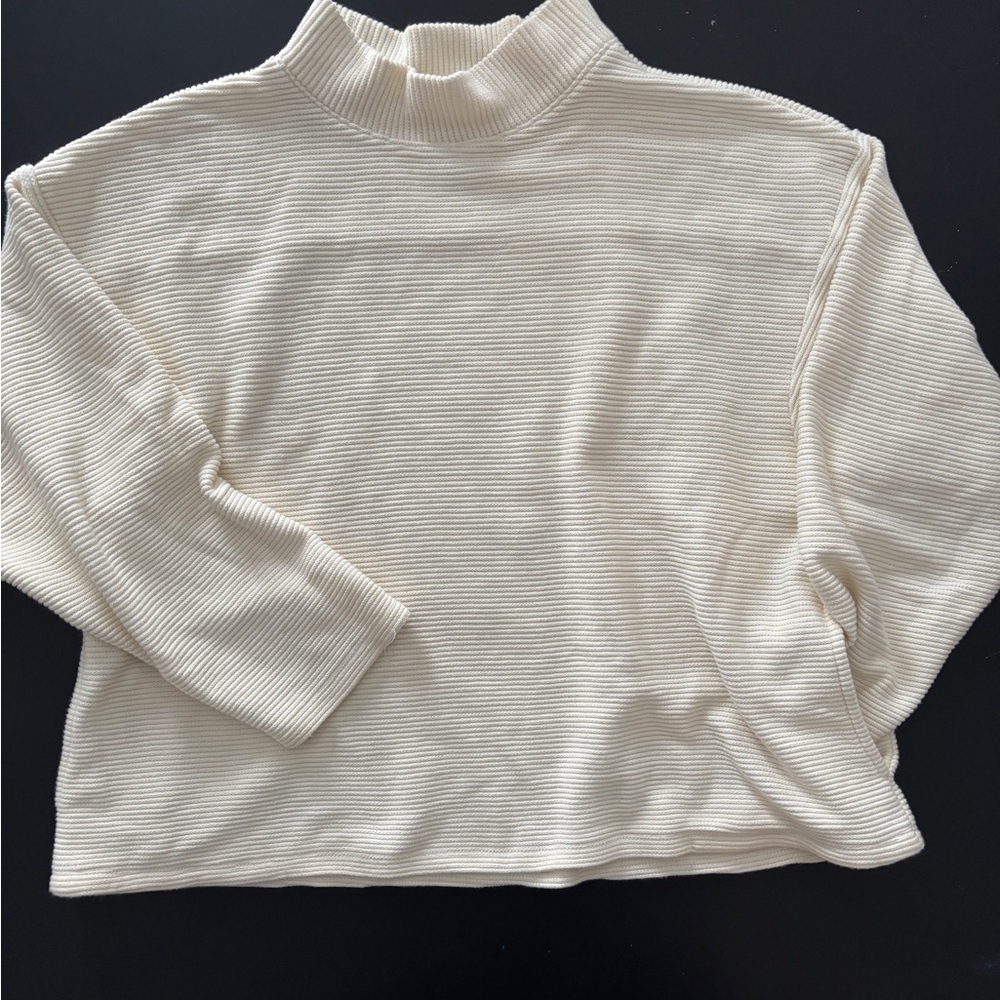 Cozy Madewell mock turtleneck top.